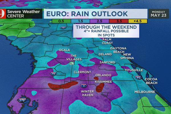 Video: Afternoon storms may drop up to 2 inches of rain in parts of Central Florida