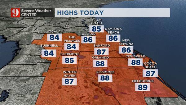 Warm and sunny Tuesday in Central Florida