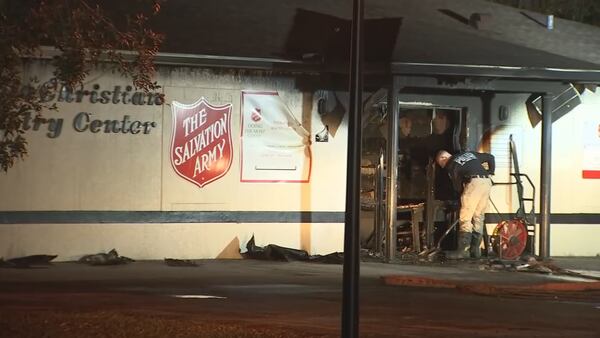 Photos: Kissimmee Salvation Army damaged after man sets clothing on fire during break-in, officials say