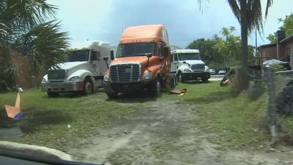 Orlando residents voice concerns over big rigs, other trucks parked in neighborhood