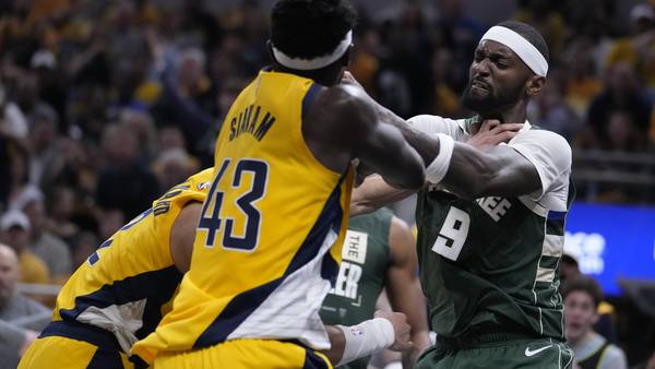 NBA playoffs: Shorthanded Bucks fall in 3-1 hole to Pacers after losing Bobby Portis to ejection