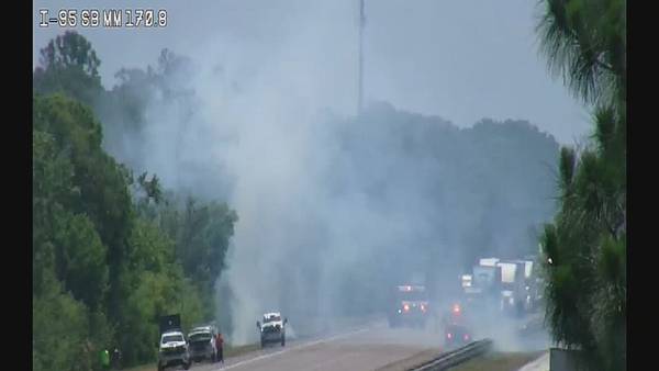 Smoke from brush fire causes closure of I-95 in Brevard County