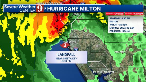 Hurricane Milton makes landfall as a Cat. 3 storm near Siesta Key