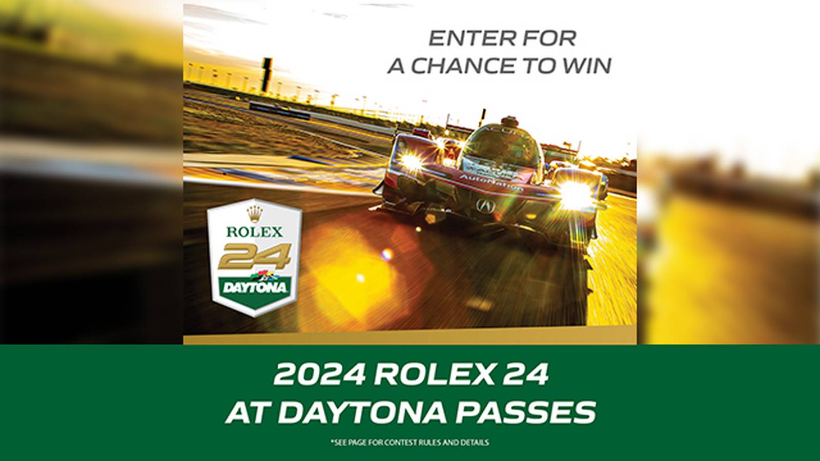 Enter for a chance to win 2024 Rolex 24 at Daytona passes WFTV