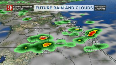 Wednesday weather includes scattered storms across Central Florida