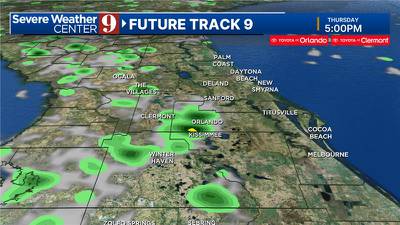 Rapid heating Thursday to fuel chance for passing showers in Central Florida