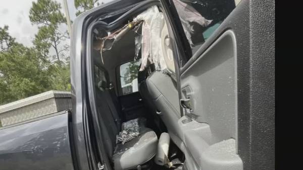 ‘Imagine what it could do to a human being’: Airbag blew a hole through a parked truck’s roof