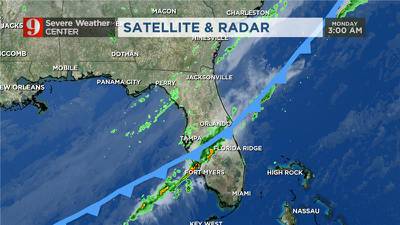 Cool and breezy Monday after front moves through Central Florida