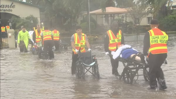 Video: Orange County nursing center evacuated due to rising flood waters