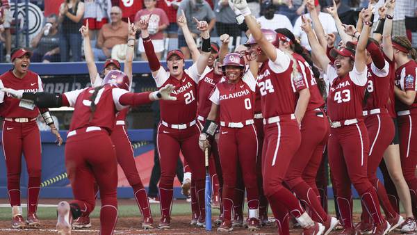 Women's College World Series: Oklahoma clinches 3rd straight national title with 3-1 win over Florida State
