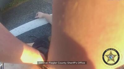 Photos: Off-duty Flagler County deputy saves man who crashed after overdosing while driving