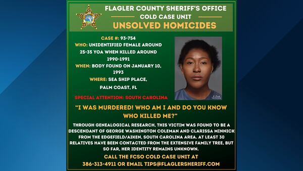 Flagler County deputies ask for help identifying 1993 cold case victim