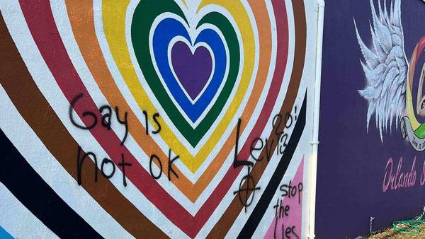 Photos: LGBTQ+ murals vandalized in downtown Orlando