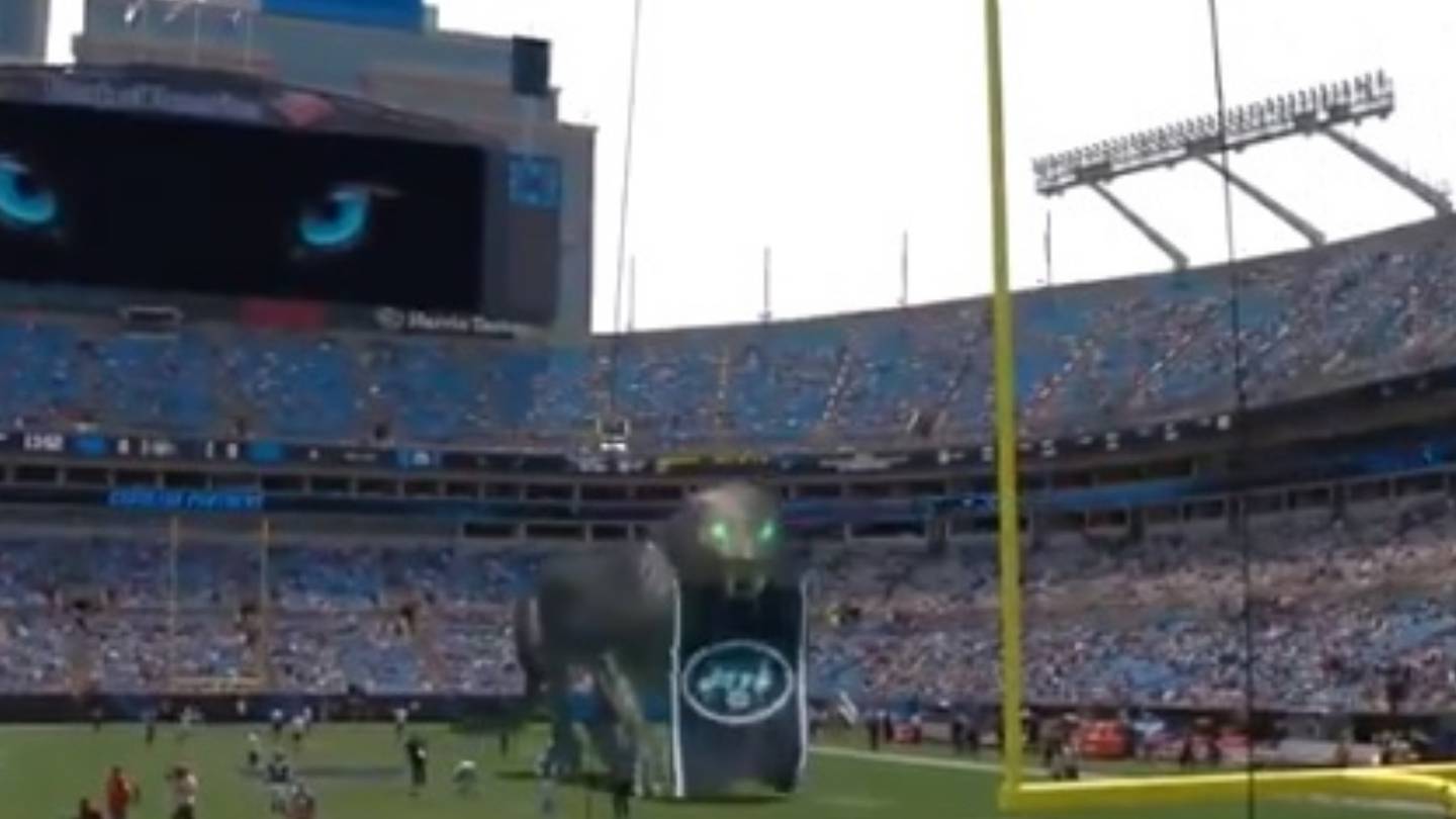 Watch: Carolina introduces mixed-reality panther for NFL game vs