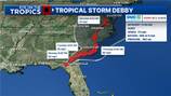 TIMELINE: Debby remains a tropical storm, flooding risk continues for North Florida 
