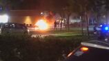 Car destroyed by fire at Walmart in Osceola County