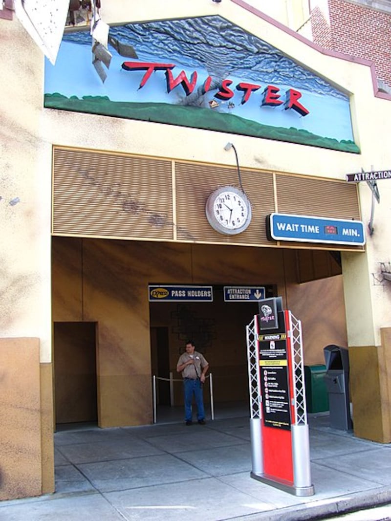 Twister... Ride It Out was an indoor special effects ride based on the 1996 film. It was placed in the New York themed area of Universal Studios. It opened in 1998 and closed in 2015.