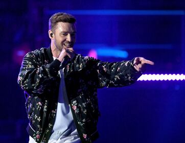 LAS VEGAS, NV - SEPTEMBER 22: (EDITORIAL USE ONLY; NO COMMERCIAL USE)  Justin Timberlake performs onstage during the 2018 iHeartRadio Music Festival at T-Mobile Arena on September 22, 2018 in Las Vegas, Nevada.  (Photo by Kevin Winter/Getty Images for iHeartMedia)