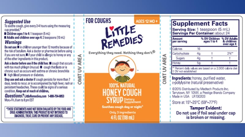 Recall alert: Little Remedies Honey Cough Syrup recalled due to microbial contamination