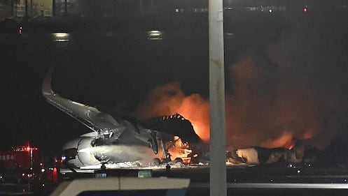 Japan plane fire