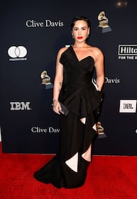BEVERLY HILLS, CALIFORNIA - FEBRUARY 04: (FOR EDITORIAL USE ONLY) Demi Lovato attends the Pre-GRAMMY Gala & GRAMMY Salute To Industry Icons Honoring Julie Greenwald & Craig Kallman at The Beverly Hilton on February 04, 2023 in Beverly Hills, California. (Photo by Frazer Harrison/Getty Images)
