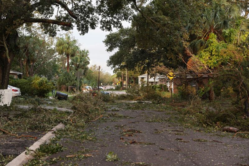 Damage left behind after Hurricane Milton