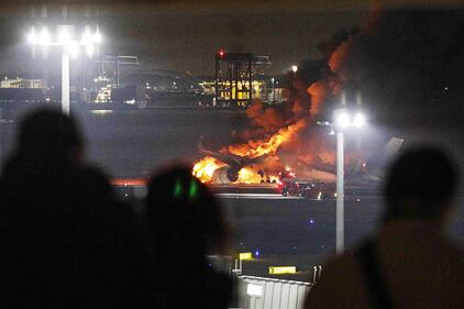 Japan plane fire