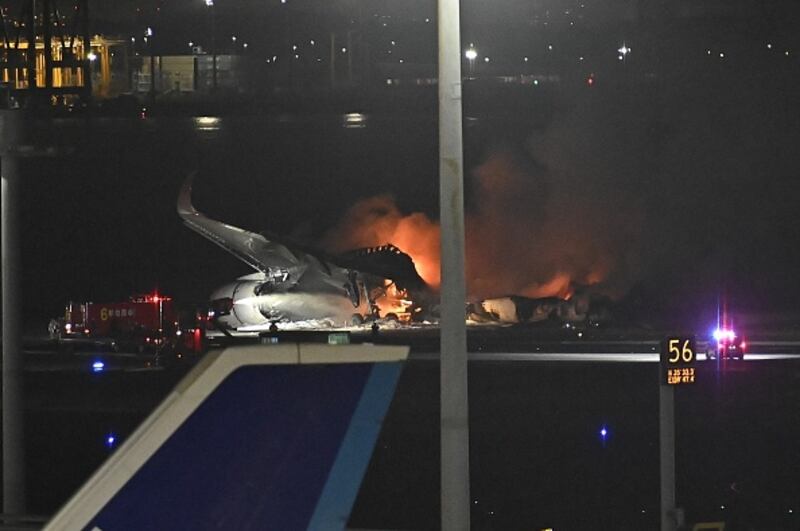 Japan plane fire