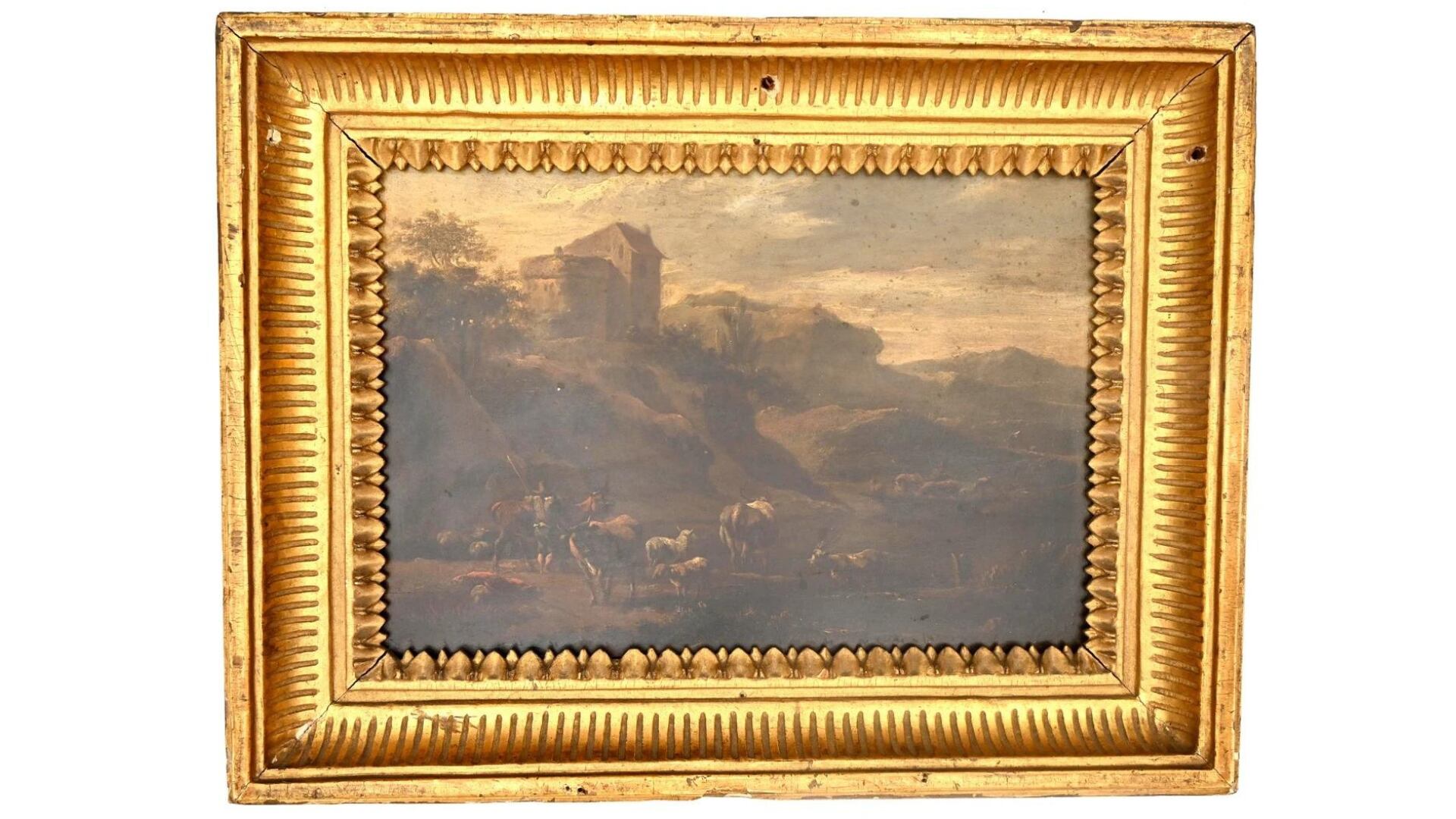 Landschaft italienischen Charakters" (Landscape of Italian Character) by the Austrian painter Johann Franz Nepomuk Lauterer