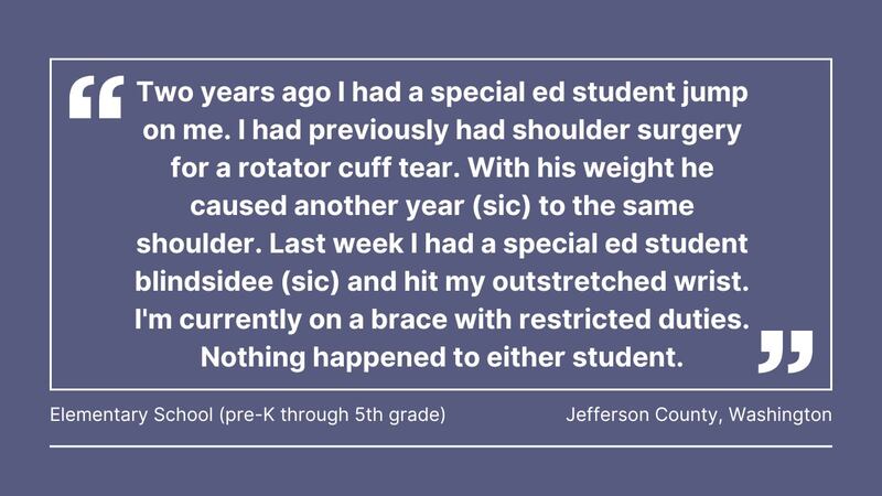 Cox Media Group gathered comments from teachers in Florida, Georgia, North Carolina, South Carolina, Ohio, Pennsylvania, Massachusetts, and Washington, about violence in the classroom.