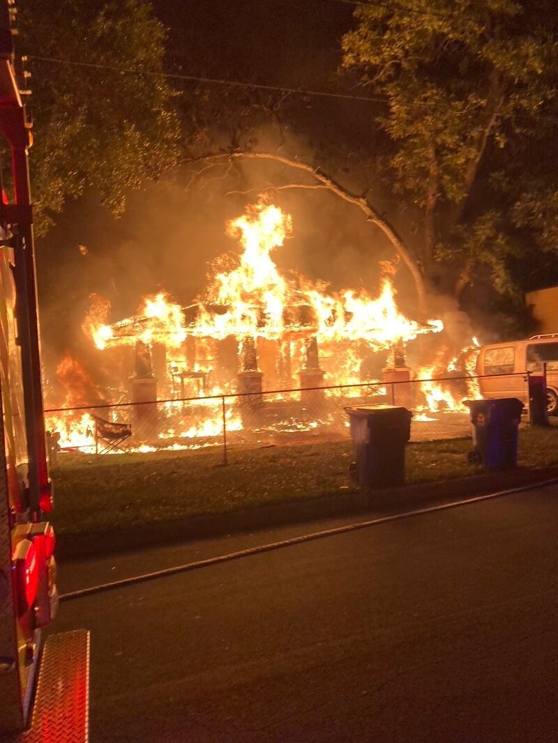 Central Florida home fully engulfed in flames