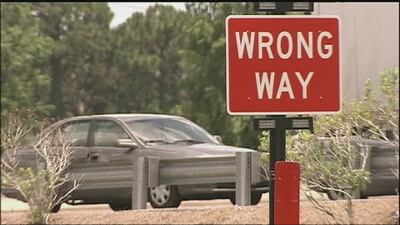 A system is being used in central Florida to warn drivers before they go the wrong way.