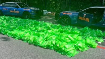 Meth in bags on the ground