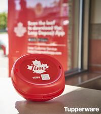 Tupperware designed and produced a one-of-a-kind reusable packaging container option for Tim Hortons – one of Loop’s brand partners.