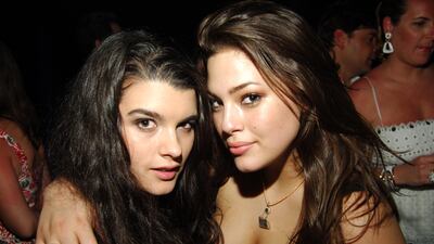 2006: Crystal Renn and Ashley Graham attend Raffles Resort Canouan Island Melky Jean Performance at Raffles Resort on March 31, 2006, in Canouan Island, The Grenadines.