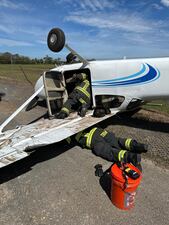 Plane crash at New Smyrna Beach airport and Turnbull Bay Rd.