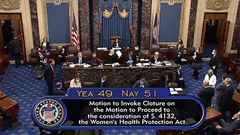 Senate holds vote on bill to codify Roe v. Wade