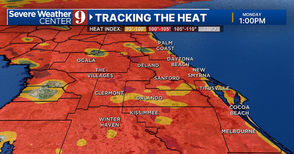 Central Florida heat wave continues with higher storm chances on the horizon