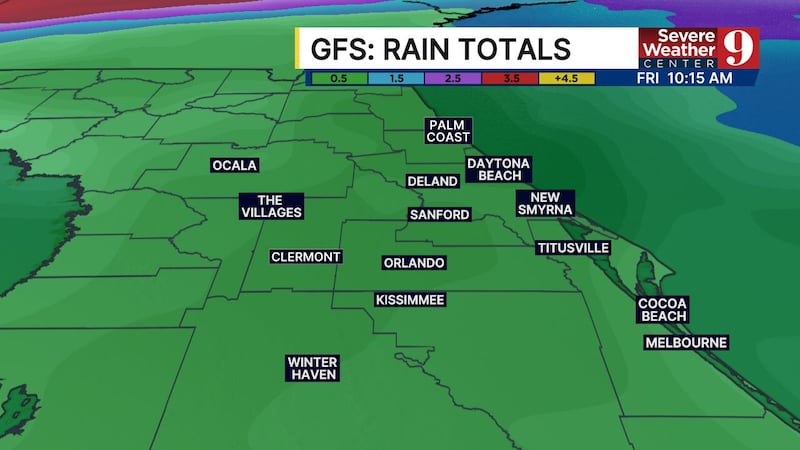 Central Florida weekend weather: Low 80s return Sunday, cold front brings rain & cooler air mid-week