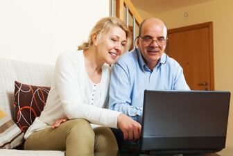 Older Couple on Computer