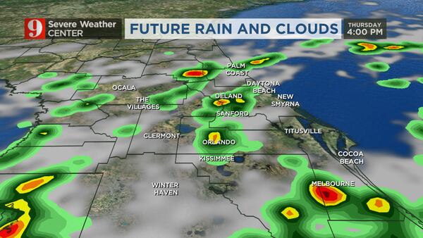 Hot and stormy Thursday as front draws rain into Central Florida