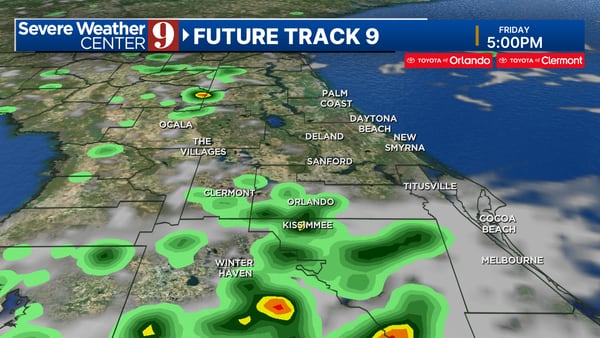 Afternoon storm chances stay active Friday in Central Florida