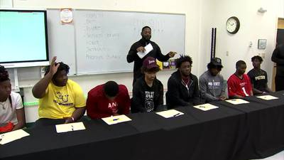 Fourteen football players from Jones sign National Letters of Intent