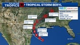Tropical Storm Beryl continues to organize 