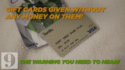 Gift cards given without any money on them: The warning you need to hear